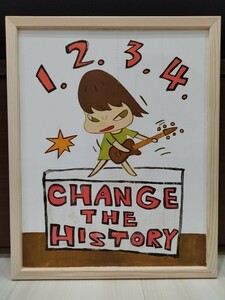 【模写】奈良美智 Yoshitomo Nara 1.2.3.4., Change the History Acrylic on wood 46*37cm