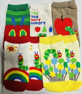 福袋3F4928*激安sale!!新品 こども服 靴下ソックス5足組　size9~15cm★ERIC CARLE/絵本/はらぺこあおむし