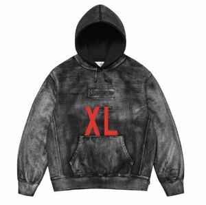 XL 黒 新品未使用 国内正規 Supreme x MM6 Maison Margiela Foil Box Logo Hooded Sweatshirt シュプリーム マルジェラ ボックス パーカー