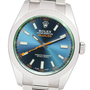 【美品】【中古】ROLEX ロレックス ミルガウス 116400GV Zブルー 保証書(2022年10月記載)