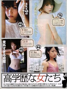 ;;切抜 桐谷美玲 北川景子 広末涼子 山本梓 トリンドル玲奈 井上真央 秦佐和子 片瀬那奈 芹那 木口亜矢 本仮屋ユイカ 加藤ミリヤ 北乃きい