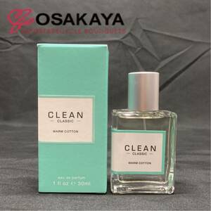 使用わずか CLEAN クラシック ウォームコットン オードパルファム 30ml ユニセックス クリーン フレグランス 香水 シトラス ムスク 清潔感