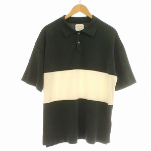 ユナイテッドトウキョウ UNITED TOKYO ポロシャツ 半袖 コットン ニット 3 L相当 グリーン 緑 /☆G メンズ