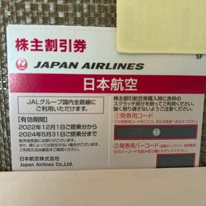 日本航空 株主優待 JAL 株主割引券 1枚