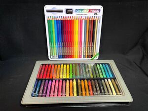 日本製 サクラクレヨン48色 三菱鉛筆色鉛筆24色 セット SAKURA CRAYON COLORED PENCIL クレパス 絵道具