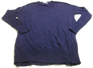 Mサイズ a.v.v standard 長袖 ニット 毛混 濃紫 パープル