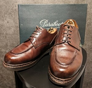 【サイズ5h】Paraboot CHAMBORD パラブーツ シャンボード Uチップ リスレザー 茶色 フランス製 ノルウェージャン JM Weston 革靴 モカシン