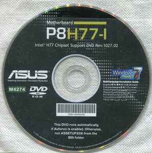 【ASUS】ATXマザーボード P8H77-I／Intel H77 Chipset Support DVD　