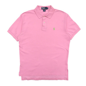 古着 ラルフローレン Polo Ralph Lauren 半袖ポロシャツ ワンポイント ピンク サイズ表記：M　gd81106