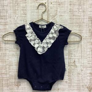 A379◇新品　BeBe | ベベ baby ロンパース　ネイビー　サイズ60