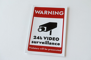 耐候性あり 防犯カメラ 警告ステッカー 空き巣 セキュリティ対策 煽り対策