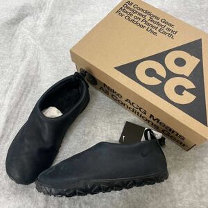 26.5cm 新品未使用 NIKE ACG ナイキ エーシージー MOC PRM エア モック プレミアム スリッポン スニーカー シューズ ブラック B品 正規品