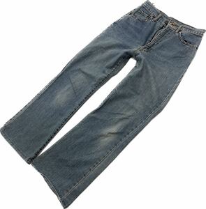 90s ☆ LEVIS 日本製 W557-0217 ブーツカット ジーンズ デニムパンツ ライトブルー レディース 31 アメカジ ストリート リーバイス■Ja6582