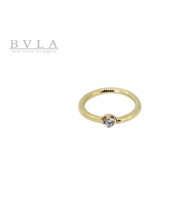 ★☆ BVLA K14ゴールド シームリング 内径7ｍｍ CZ ☆★