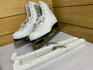 SLM フィギュアスケート靴 ホワイト 23.5cm　革製　キッズ 子供用　アイススケート スケート靴