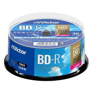 ビクター(Victor) 1回録画用 BD-R VBR130RP30SJ1 ?(片面1層/1-6倍速/30枚) ホワイト