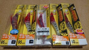 デュエル イージースリム 95mm 80mm 5個セット 新品4 DUEL ez-SLIM 浮きスッテ イカメタル メタルスッテ オモリグ ドロッパー スッテ