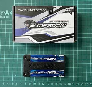 SUNPADOW サンパドウ　●リポバッテリー　2S／7.6V／４０００mAh