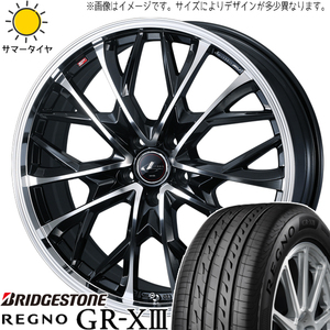 アルファード ハリアー 245/45R19 ブリヂストン REGNO GRX3 レオニス MV 19インチ 8.0J +43 5H114.3P サマータイヤ ホイール 4本SET