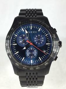 【ジャンク品】GUCCI グッチ YA126259 126.2 Gタイムレス クロノグラフ ブルー文字盤 クォーツ ※動作未確認 メンズ腕時計 メンズウォッチ