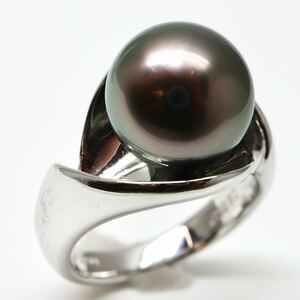 豪華!!POLA jewelry(ポーラ)◆Pt900 南洋黒蝶真珠リング◆A● 約13.0g 11号 パール pearl ジュエリー ring 指輪 EE4/EE4