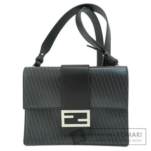 FENDI フェンディ ロゴ ショルダーバッグ レザー レディース 中古