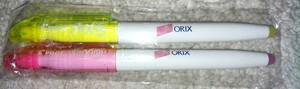 オリックス　ORIX フリクション蛍光ペン　2本