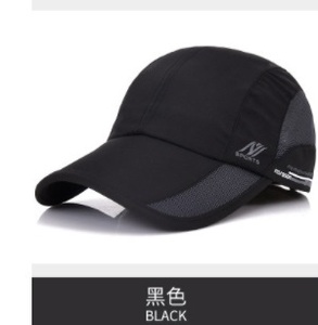★送料無料　メンズ　帽子　ゴルフ　撥水加工のスポーツキャップ　　キャップ　速乾　軽量★ ブラック　帽子D