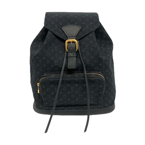 ルイヴィトン LOUIS VUITTON M92455 廃盤品 モノグラム ミニ モンスリ GM リュックサック バックパック キャンバス ゴールド金具 TSTブル