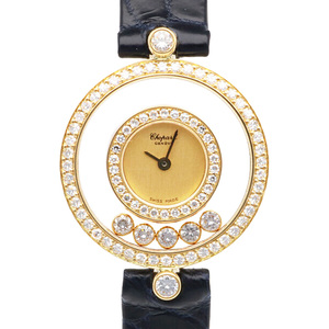 ショパール Chopard ハッピーダイヤモンド 4097 腕時計 18金 K18イエローゴールド 4097 レディース 中古 美品