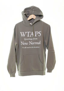 △ WTAPS ダブルタップス 20AW NEW NORMAL HOODED ロゴプリント パーカー 202ATDT-HP02S S オリーブ 103