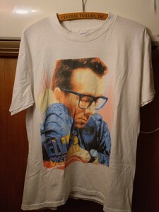 80s 90s エルビス コステロ elvis costello バンドT ロックT ビンテージ vintage コピーライト1989 usa製 シングルステッチ Tシャツ 希少