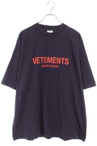 ヴェトモン VETEMENTS 24SS UE64TR800V サイズ:M リミテッドエディションロゴプリントTシャツ 新古品 FK04