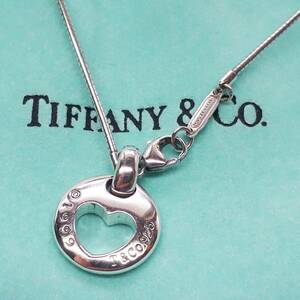 【TIFFANY&Co　SV925ネックレス】★艶出し済★　ハートワイヤーネックレス　アクセサリー　ネックレス