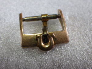 オールドオメガ　純正　ステンレス　尾錠　14ｍｍ　金色　初期型　アンティーク　ｋ090711