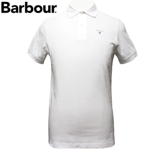バブアー Barbour ポロシャツ メンズ 半袖 鹿の子 サイズS WHITE MML0358 WH11 新品