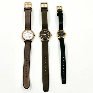 まとめ MARC JACOBS 3本 腕時計 ロゴインデックス スモセコ クォーツ quartz ゴールド 金 マークジェイコブス Y678