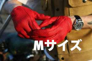 ランプグローブス　LAMP GLOVES SHORTY (RED) パンチング　Mサイズ