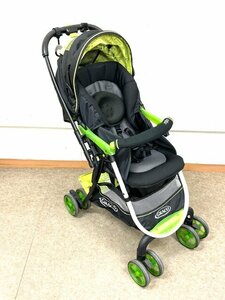 ★直接引取歓迎★GRACO グレコ ベビーカー CITIACE シティエース 6Y79GTWJ 生後1ヶ月～36ヶ月 体重15kg迄 ブラック×ライトグリーン ベビー