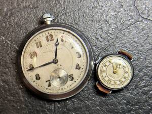 1905〇腕時計 懐中時計 スモセコ 手巻き アンティーク 　セット