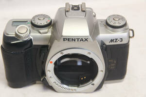 送料520円。ストロボ発光しません。ペンタックス PENTAX MZ-3 一眼レフ フィルムカメラ ボディーのみ シルバー　管理B22