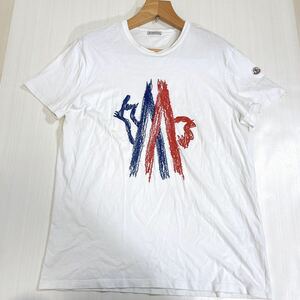 美品 XXL MONCLER モンクレール Tシャツ ビッグサイズ 白 マグリア 半袖Tシャツ 