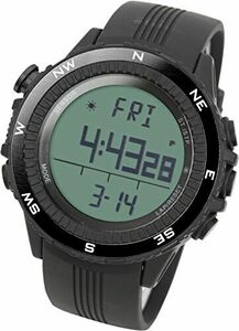ブラック通常液晶 ラドウェザー アウトドア腕時計 ドイツ製センサー 高度計 気圧計 温度計 方位計 天気予測 登山 スポーツ時計