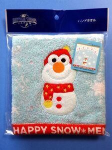 【廃盤】 USJ 限定★セサミストリート/ハンドタオル/スノーマン エルモ/2015年 クリスマス★送料310円～