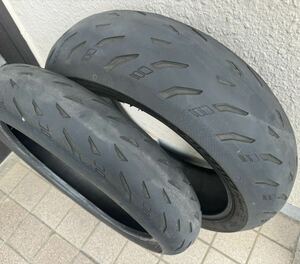 ★ MICHELIN POWER 5 ミシュランパワー５ 2CT F120/70ZR-17 R180/55-17 中古品！！