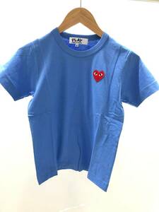 COMME des GARCONS PLAY Tシャツ　ブルー×赤ハート Sサイズ(レディース)　AZ-T211