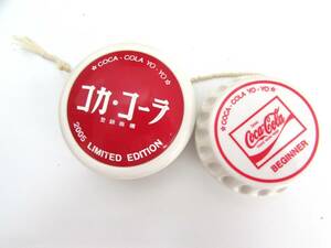 現状品 コカ・コーラ ヨーヨー 復刻デザインボトル 2005 LIMITED EDITION 赤 レッド 白 ホワイト 2個おまとめセット