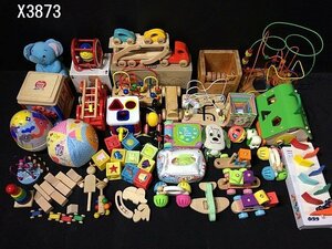 X3873L ベビー 赤ちゃん 知育 音が鳴る おもちゃ 木製 ボーネルンド ルーピング 型はめ など 大量 まとめ