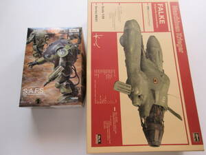 中古 マシーネンクリーガー 1/20 ファルケ と SAFS 未組立 開封済 ／ 即決 FALKE S.A.F.S. Ma.K. SF3D WAVE ウェーブ ハセガワ ジャンク