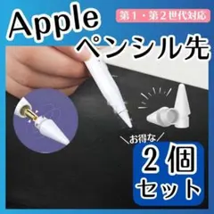 Apple pencil ペン先 替え芯 アップル ペンシル 白 2個セット
